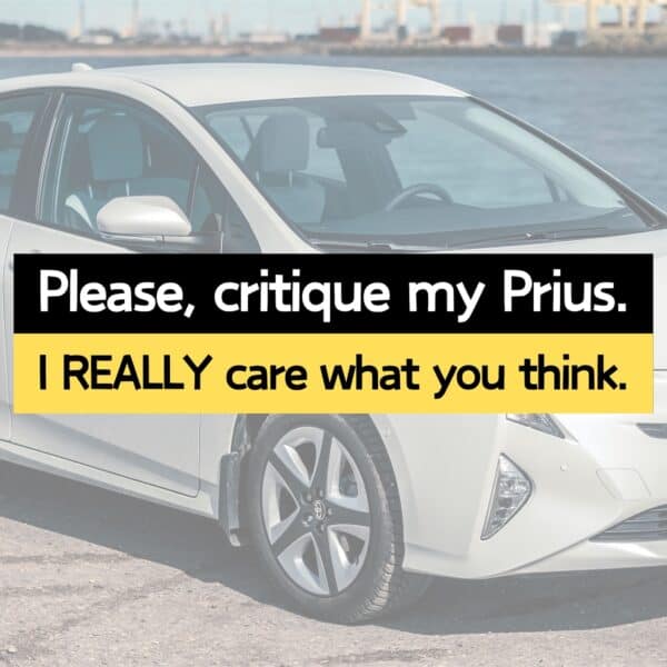 I REALLY CARE WHAT YOU THINK - Prius Bumper Sticker